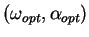 $ (\omega_{opt},\alpha_{opt})$