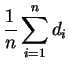 $\displaystyle \frac{1}{n}\sum_{i=1}^n d_i$