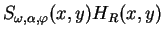 $\displaystyle S_{\omega, \alpha, \varphi}(x,y)H_R(x,y)$